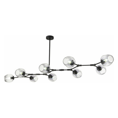 Evoluce SLE154843-09 Светильник подвесной Черный/Дымчатый E27 9*40W