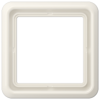 Рамка для вертикальной и горизонтальной установки ударопрочная, однократная; слоновая кость, CD581WUW