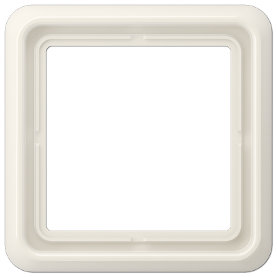 Рамка для вертикальной и горизонтальной установки ударопрочная, однократная; слоновая кость, CD581WUW
