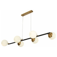Evoluce SLE220403-06 Светильник подвесной Черный, Латунь/Белый E27 6*60W