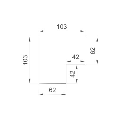 Denkirs TR3041-AL Угол профиля SMART для натяжного потолка