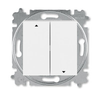 3559H-A88445 01W - Выключатель жалюзи двухклавишный ABB Levit без фиксации клавиш белый / ледяной - 2CHH598845A6001