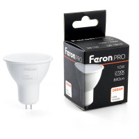 Лампа светодиодная, (10W) 230V G5.3 2700K MR16, LB-1610, Feron 38158