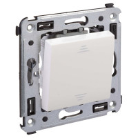 4400103 - ДКС Выключатель одноклавишный в стену, "Avanti", "Белое облако"