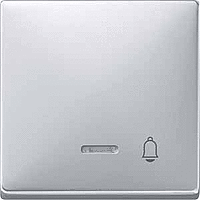 SD Клавиша 1-ная с линзой и символом "Звонок" , алюм.