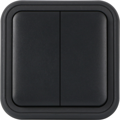 Donel W55 Рамка с клавишей для скрытой установки переключателя двухклавишного, антрацит, IP55, серия (тип)DIP55 , DIP60828