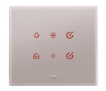 Vimar Накладка EIKON EVO для 3 модулей, серый жемчуг, 21663.73