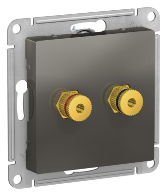 ATN000987 - ATLASDESIGN АУДИОРОЗЕТКА двойная, СТАЛЬ, Systeme Electric