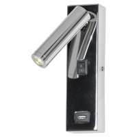 LUSSOLE COZY Бра, цвет основания - хром, плафон - металл (цвет - хром), 1x4W LED, LSP-8241