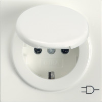 045440 Gira Розетка с з/к и крышкой