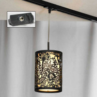 LUSSOLE VETERE Подвесной светильник, цвет основания - черный, плафон - металл/полимер (цвет - черный), 1x40W E14, LSF-2376-01-TAB