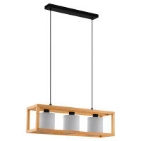 390101 Подвесной потолочный светильник (люстра) GRANADOS, 3x40W, E27, L770, B200, H1500, сталь, дере