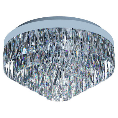 39489 Светильний потолочный VALPARAISO 1, 8x40W(E14), сталь, хром/кристаллы, прозрачный