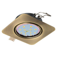 94265 Светодиодный встраиваемый светильник PENETO, 1x5W (GU10), 87х87, сталь, бронза