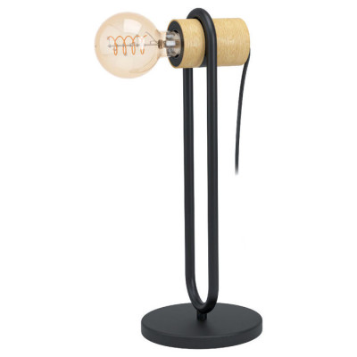 43543 Настольная лампа CHIEVELEY, 1Х28W, E27, L85, B90, H410, A115, основание: ?155, сталь/дерево, ч