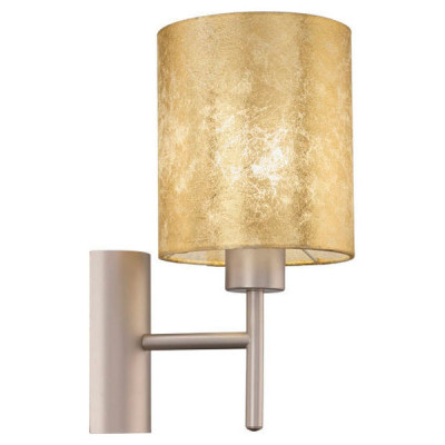 97645 Бра VISERBELLA, 1х60W (E27), L145, H305, A195, сталь, шампань / текстиль, золотой