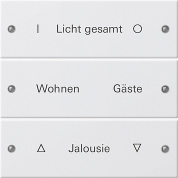 220327 Gira Набор клавиш 3-клав.,  ГРАВИРОВКА