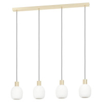 900306 Подвес MANZANARES, 4x40W(E27), сталь, золотой/опаловое стекло, белый