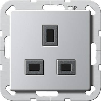 Розетка "Британский стандарт с затвором (shutter) и символом