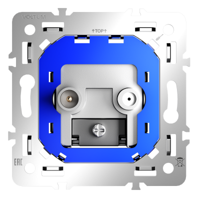 Механизм розетки телевизионной оконечной TV+SAT, S70, VLS0604M