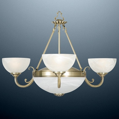 Arte Lamp WINDSOR, Люстра, цвет арматуры - АНТИЧНАЯ БРОНЗА, цвет плафона/декора - БЕЛЫЙ, 3х40W E14, A3777LM-3-2AB