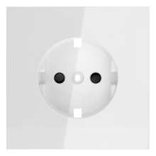 Накладка для розетки с заземлением и защитными шторками, S70 (белый глянцевый), VLS000701