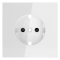 Накладка для розетки с заземлением и защитными шторками, S70 (белый глянцевый), VLS000701