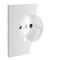 Накладка для розетки с заземлением и защитными шторками, S70 (белый глянцевый), VLS000701