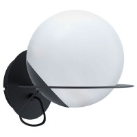 98365 Свет-к настенный SABALETE, 1x40W(E27), сталь, черный/опаловое стекло, белый