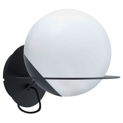 98365 Свет-к настенный SABALETE, 1x40W(E27), сталь, черный/опаловое стекло, белый