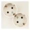 Simon 2450459-031 Розетка двойная с заземлением Schuko 2х2Р+Е 16A 250В~ цвета слоновая кость S24 Harmonie