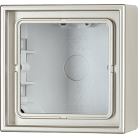 Рамка для вертикальной и горизонтальной установки, 1 пост, накладной монтаж; дюропласт; нержавеющая сталь; Edelstahl, ES2581A-L