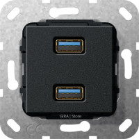 568510 Gira Разъем USB 3.0 A 2 местн.