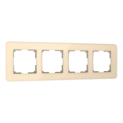 Werkel W0042443/ Рамка на 4 поста Elite (айвори, стекло), a057885