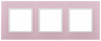 ЭРА 14-5103-30 Elegance Розовый/белый Стекло Рамка 3-ая
