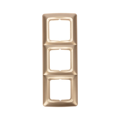 DEA Рамка 3-я горизонтальная Золотой Металлик KRANZ (1/10/120), KR-78-0317