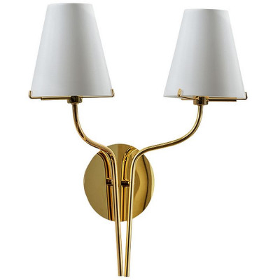 Lightstar 758622 (MB7116-2А) Бра DIAFANO 2х40W G9 ЗОЛОТО/БЕЛЫЙ (в комплекте)