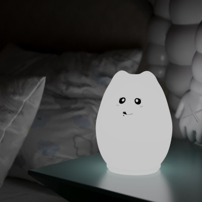 Настольный светодиодный детский ночник Gauss NN303 2W RGB, Li-ion, USB кабель , кошка 1/10/40, NN303