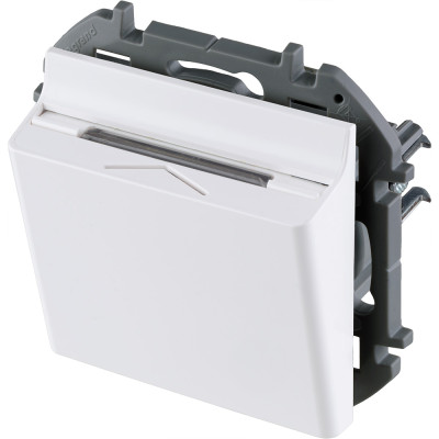 Legrand Выключатель карточный с подсветкой - Legrand Inspiria - без задержки выключения 6А 250В безвинтовые зажимы - белый, 673800