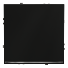 Выключатель встраиваемый VOLTUM S70 одноклавишный с подсветкой 10А, (черный матовый), VLS010208