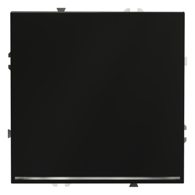 Выключатель встраиваемый VOLTUM S70 одноклавишный с подсветкой 10А, (черный матовый), VLS010208