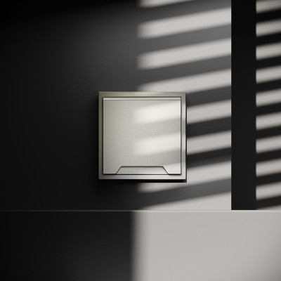 Розетка встраиваемая VOLTUM S70 с заземлением, защитными шторками и крышкой 16А, (шелк), VLS040304