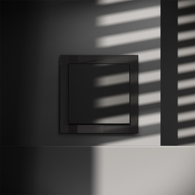 Заглушка VOLTUM S70 с суппортом, (черный матовый), VLS080108