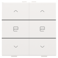 Niko Home Control Пластик Белая сталь Кнопка управления двигателем двухканальная, 154-51036