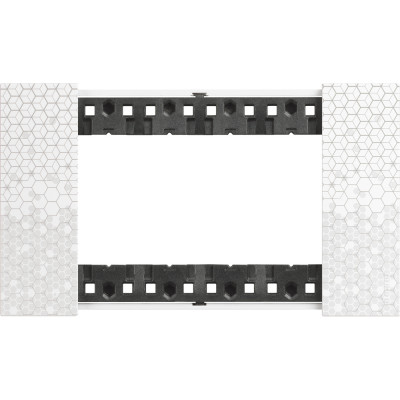 KA4804MW Bticino LIVING NOW. Декоративная рамка 4 модуля.Цвет "Пиксель", KA4804MW