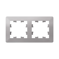 ATN220302 - ATLASDESIGN AIR 2-постовая РАМКА, АЛЮМИНИЙ/дымчатый черный, Systeme Electric