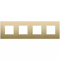 Vimar Накладка CLASSIC на 8 модулей (2+2+2+2) расстояние между центрами 71мм латунь зачищенная щеткой, 19669.12.01