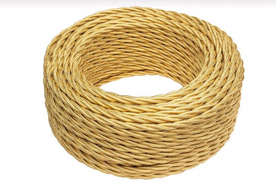 Bironi Провод 2*0,75 Золото (глянец) 10м, B1-422-079-10