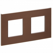 SKANDY Рамка 2-мест. SK-F32Br металл шоколад IEK, SK-M22-M-K30