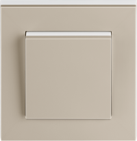 ABB Выключатель 1-клавишный, цвет кофе макиато - белый, серия Levit